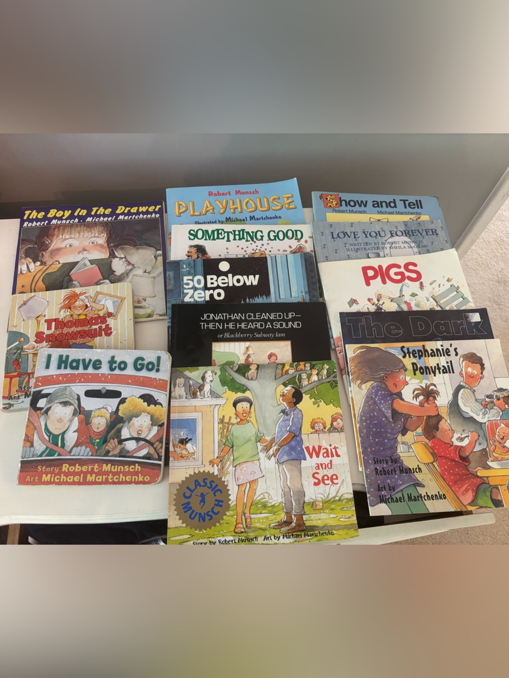 Set of 13 Robert Munsch Books, Good condition. 11 softcover and 2 hardcover